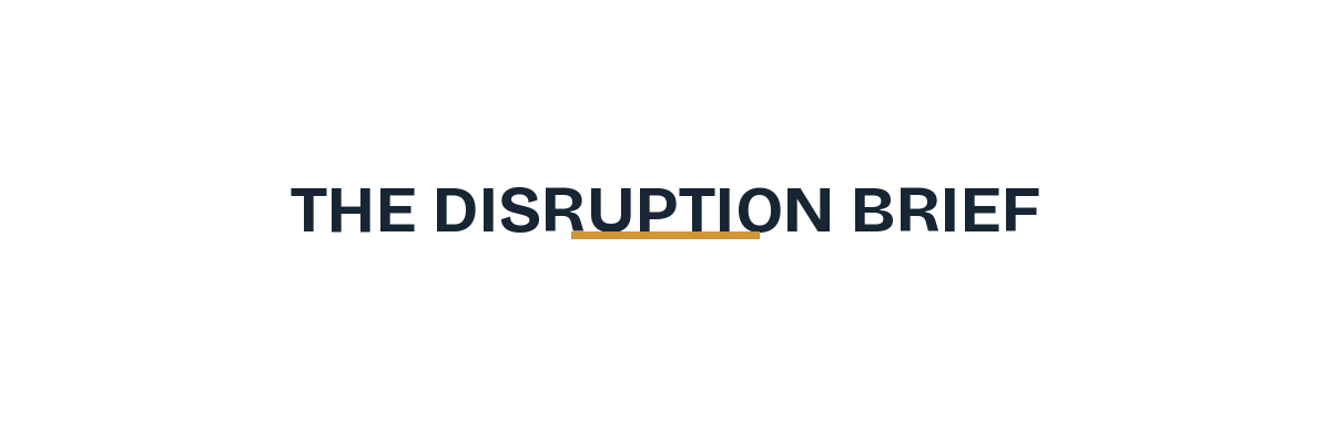 The Disruption Brief wordmark